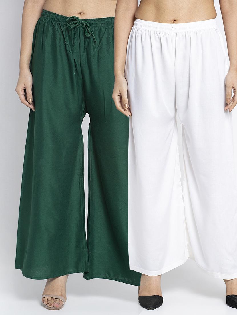 pack of 2 flared palazzo - 18984371 -  Zoom Image - 0