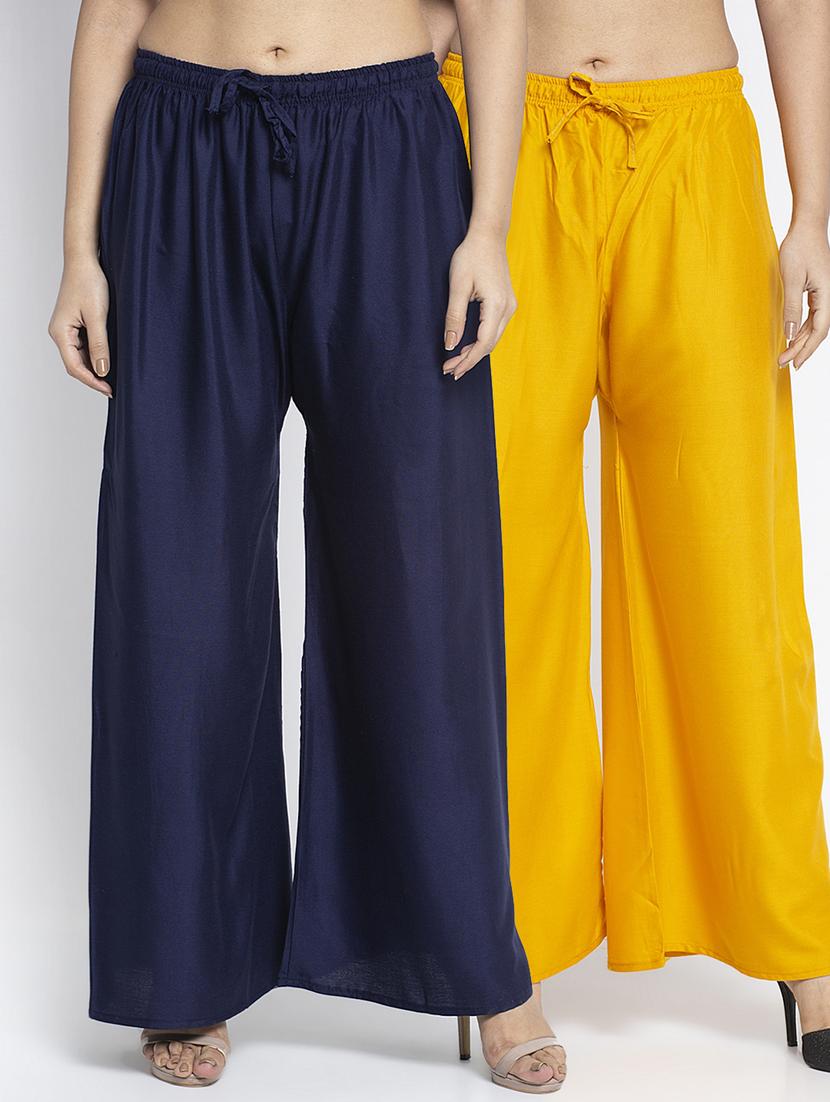 pack of 2 solid flared palazzo - 18984413 - Zoom Image - 0