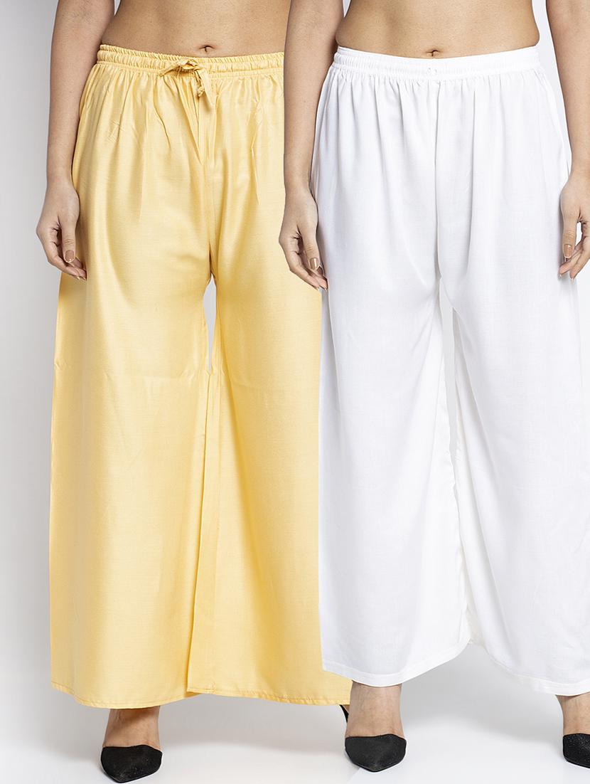 pack of 2 solid cullottes palazzo - 18984456 -  Zoom Image - 0