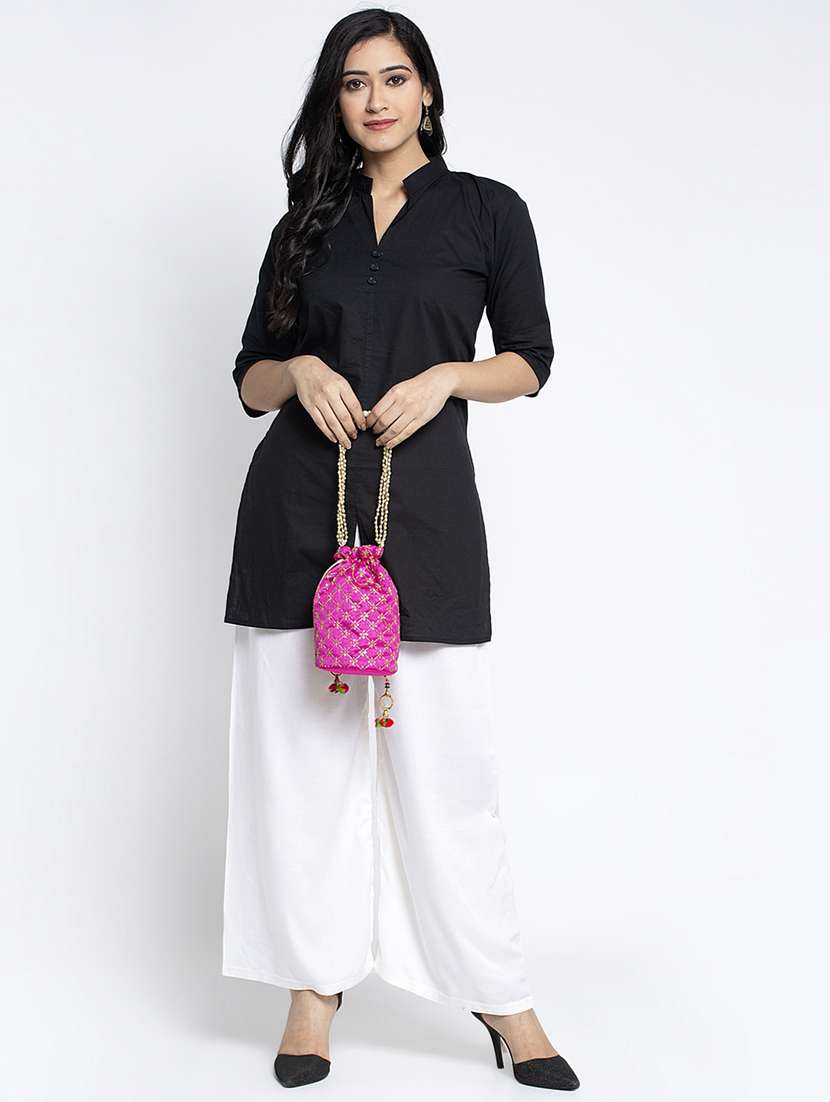 pack of 2 solid flared palazzo - 18984463 -  Standard Image - 5