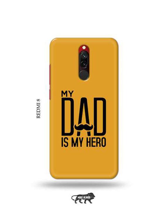 tweakymod designer printed hard case | my dad is my hero back cover compatible with redmi 8 - 18984605 - Zoom Image - 0