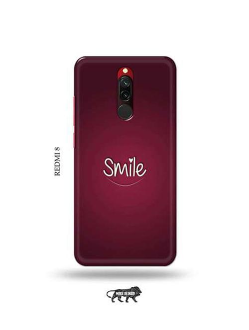 tweakymod designer printed hard case | smile back cover compatible with redmi 8 - 18984606 - Standard Image - 0