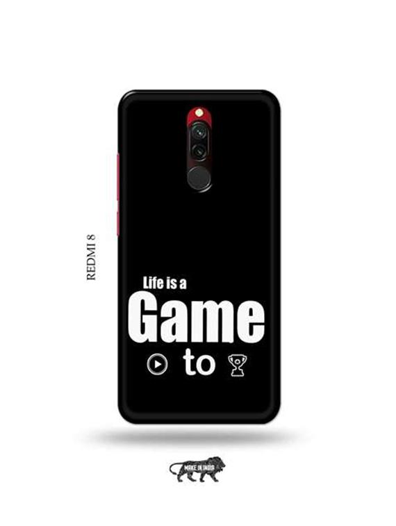 tweakymod designer printed hard case | life is a game paly to win back cover compatible with redmi 8 - 18984610 -  Zoom Image - 0