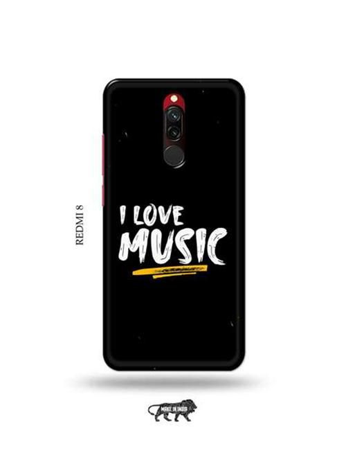 tweakymod designer printed hard case | i love music back cover compatible with redmi 8 - 18984613 - Standard Image - 0