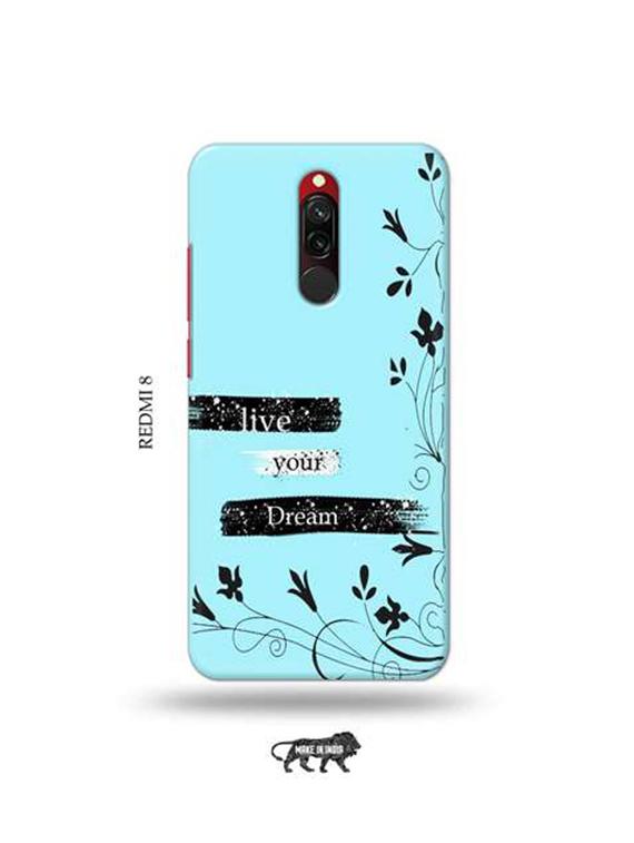 tweakymod designer printed hard case | live your dream back cover compatible with redmi 8 - 18984614 -  Zoom Image - 0