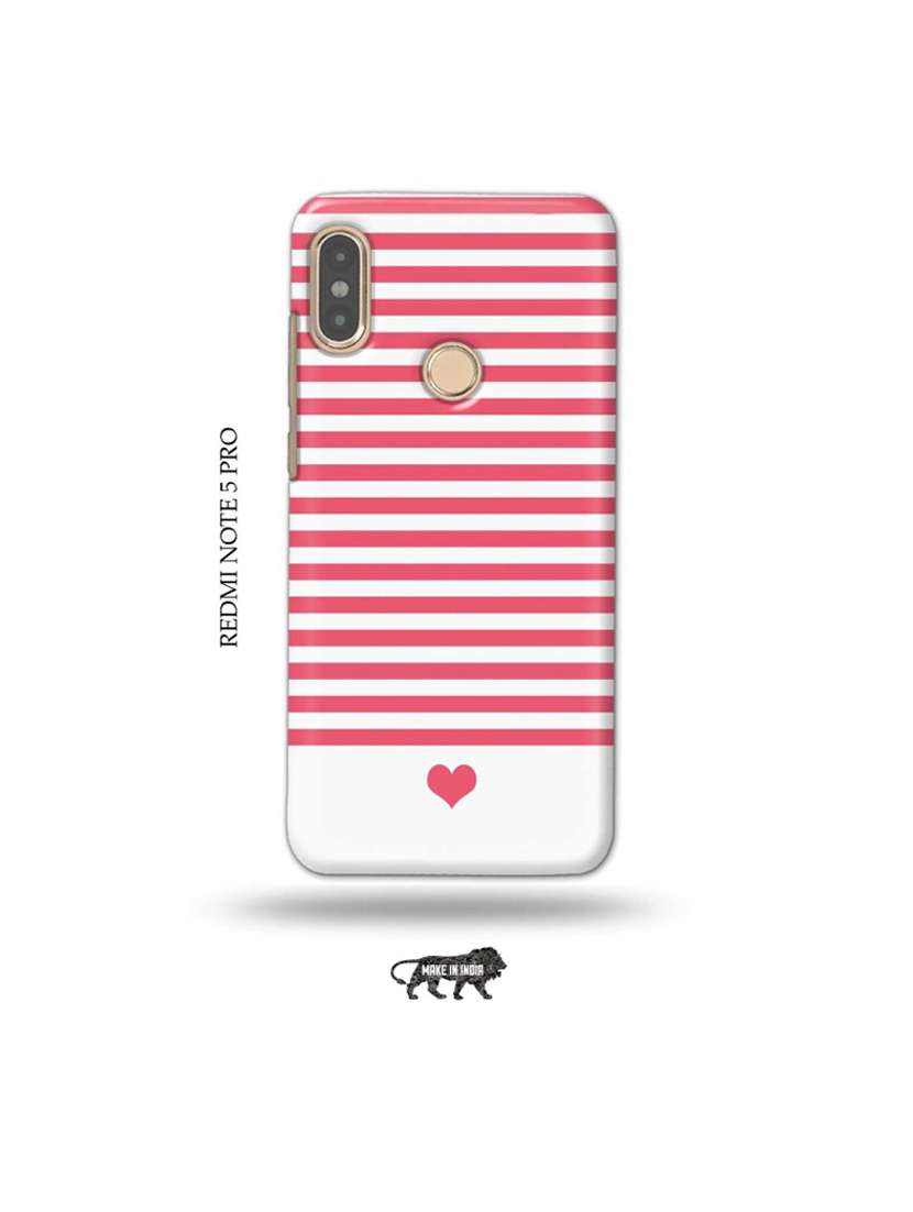 Buy online Pink Strips Back Cover Compatible With Redmi Note Pro