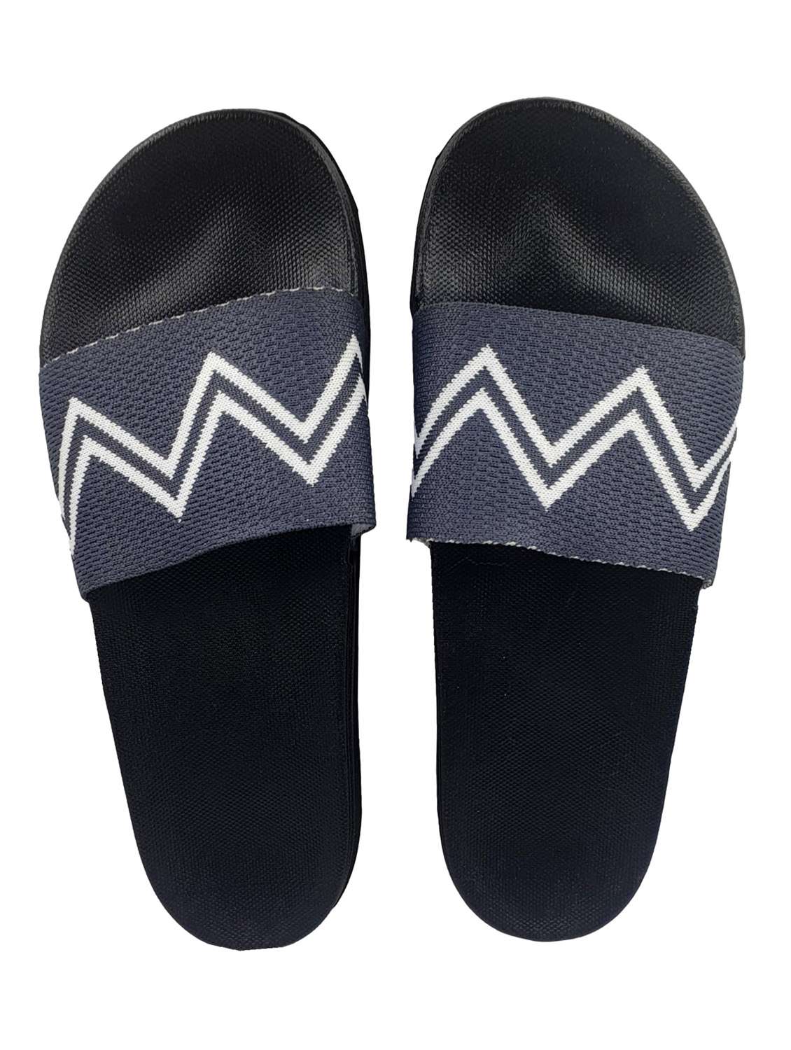 grey synthetic & mesh slip on flip flops - 19010315 -  Standard Image - 3