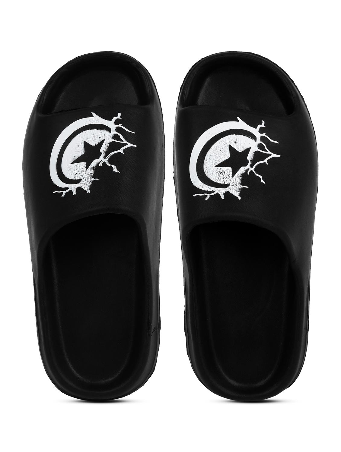 black croslite slip on flip flops - 19010386 - Standard Image - 3