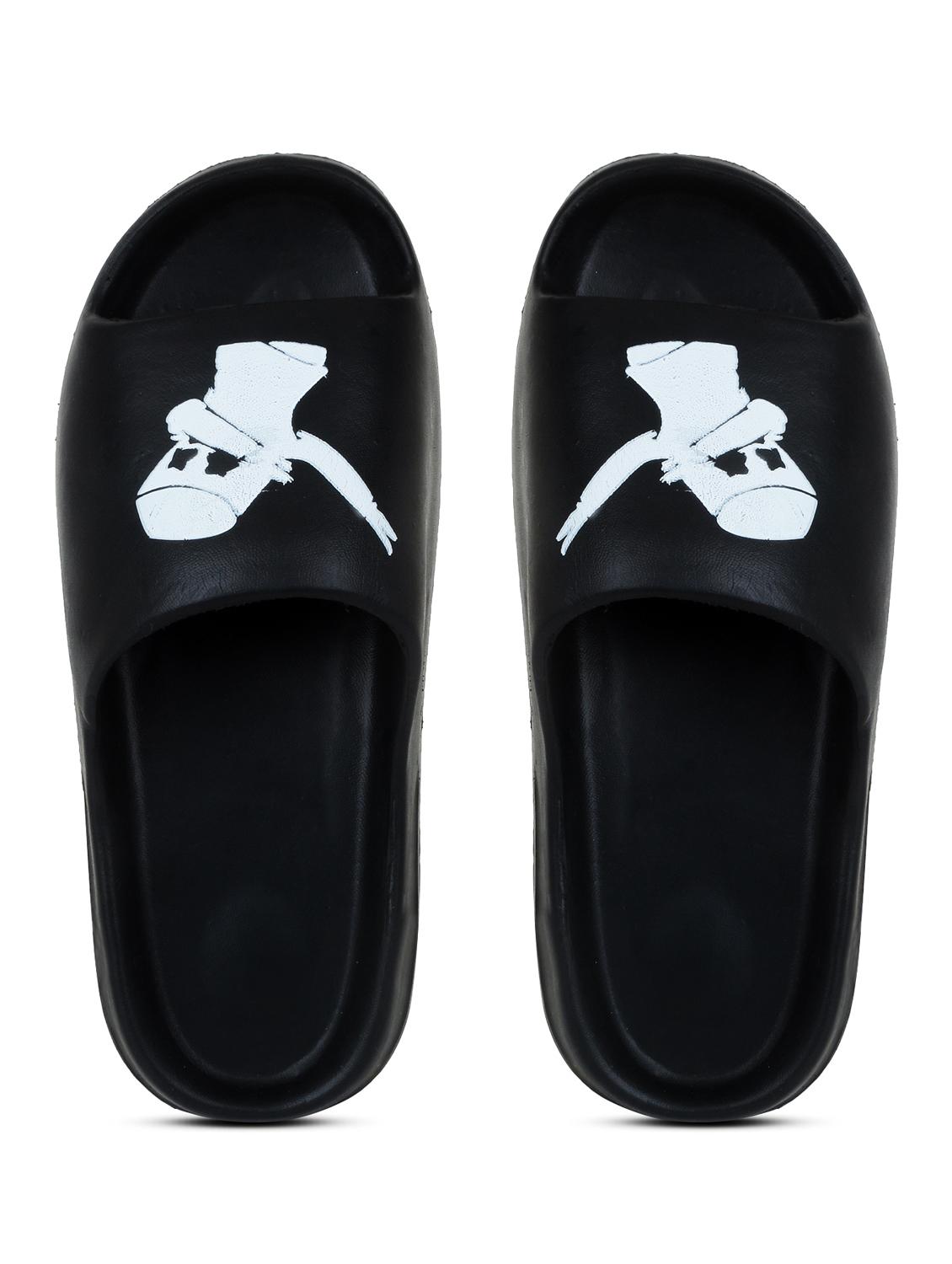 black croslite slip on flip flops - 19010391 - Standard Image - 3