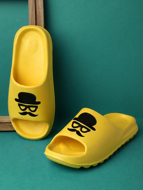 yellow croslite slip on flip flops - 19010404 - Standard Image - 0