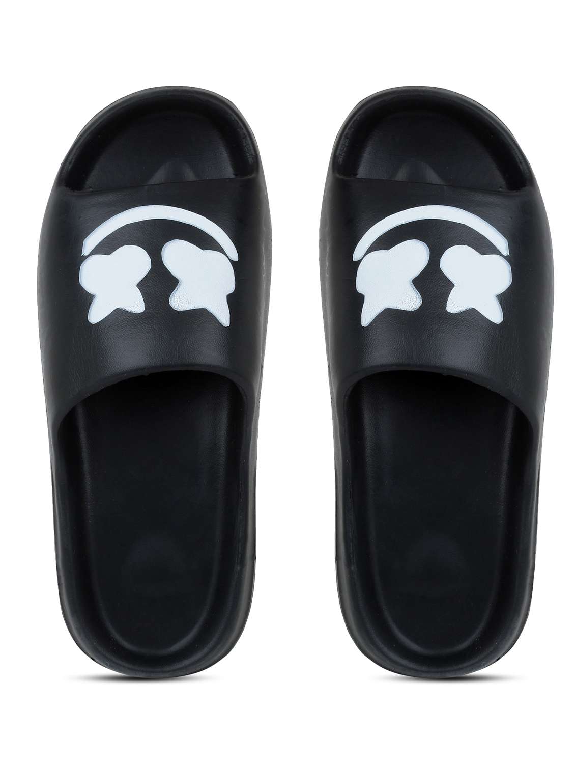 black croslite slip on flip flops - 19010410 -  Standard Image - 3