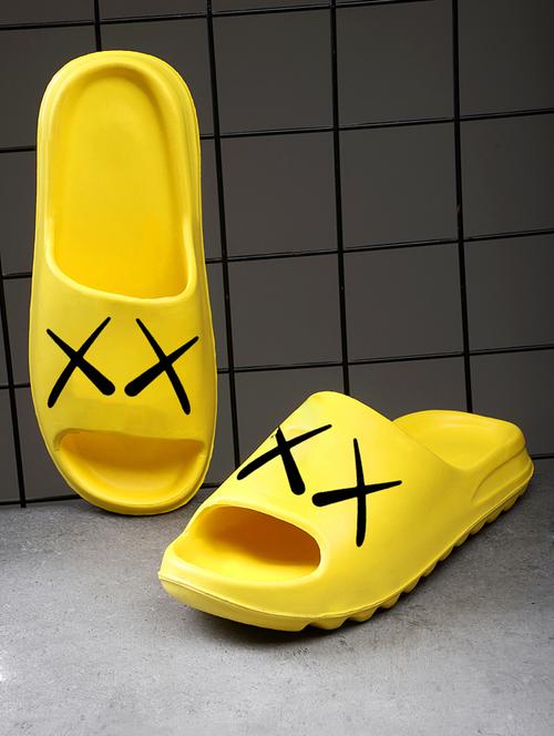 yellow croslite slip on flip flops - 19010422 - Standard Image - 0