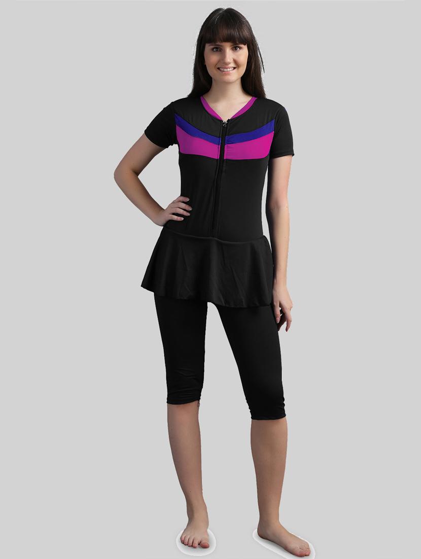 black solid swimsuit - 19010444 - Zoom Image - 0