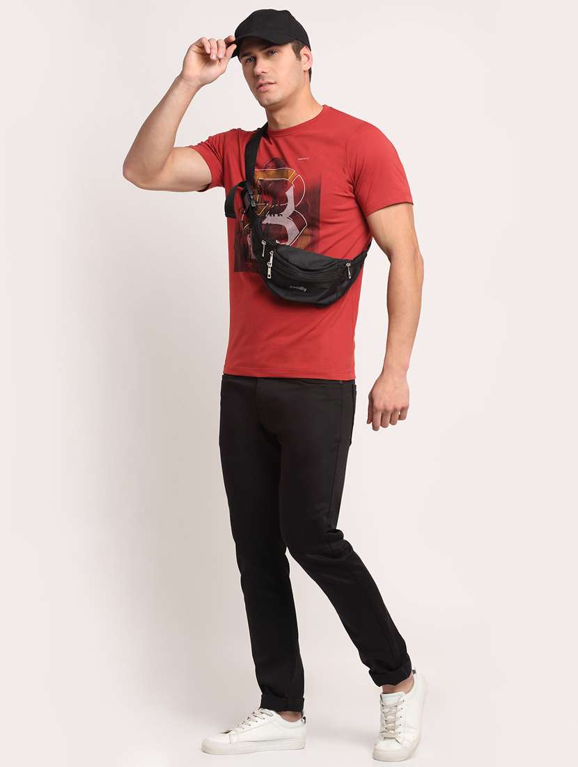 round neck typography t-shirt  - 19010474 -  Standard Image - 3