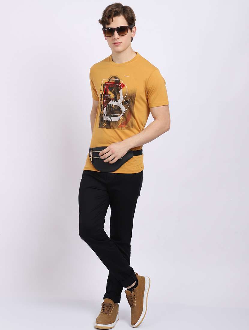 round neck typography t-shirt  - 19010475 -  Standard Image - 3