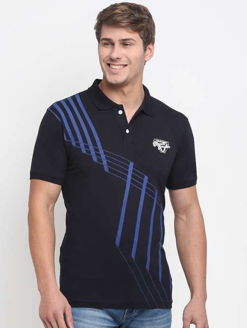 polo neck printed t-shirt  - 19010497 -  Standard Image - 0