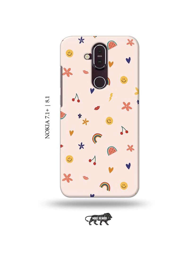 Buy online Rainbow Fruit Back Cover Compatible With Nokia Plus