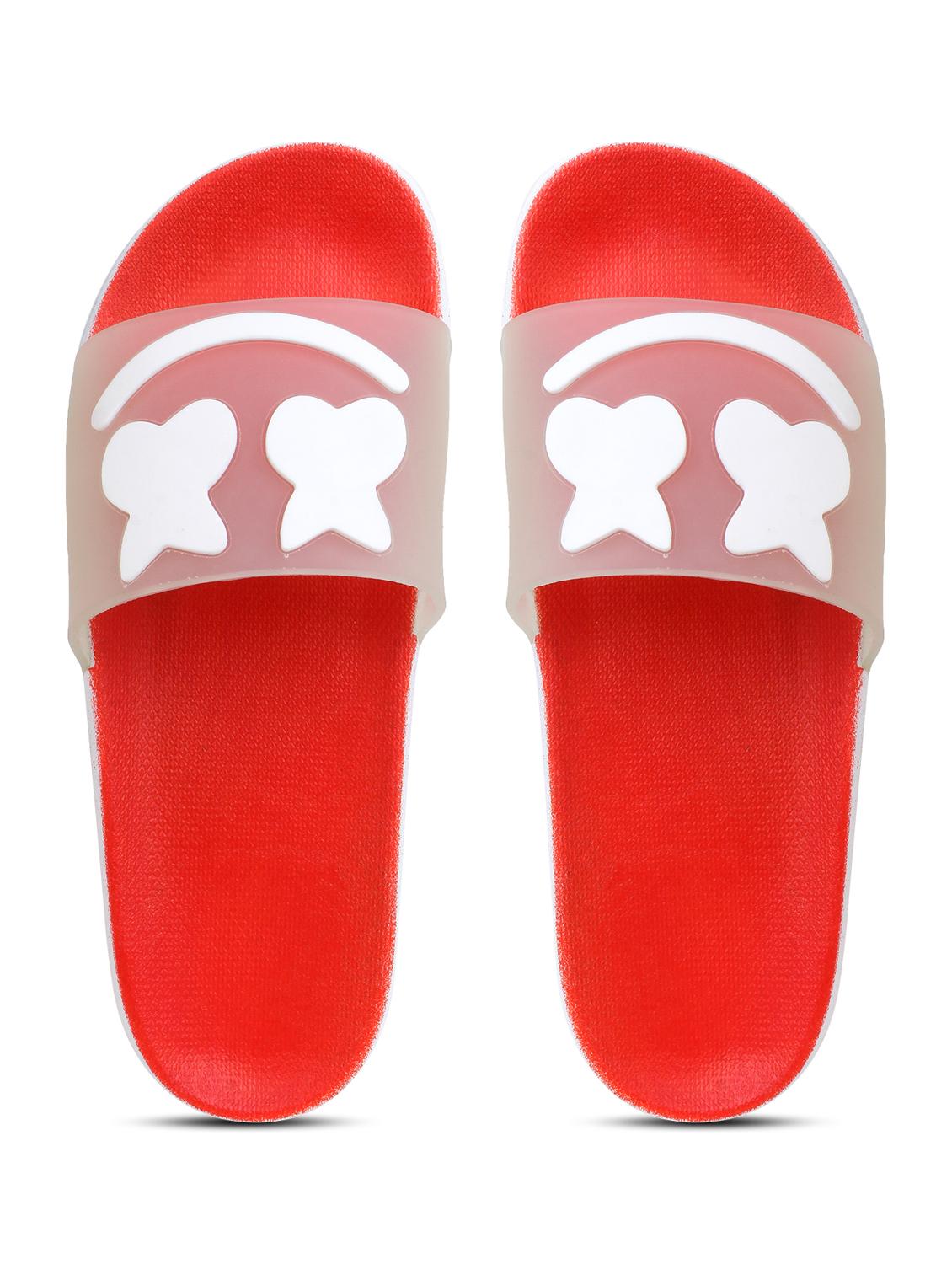 red printed slip on flip flop - 19020832 - Standard Image - 3