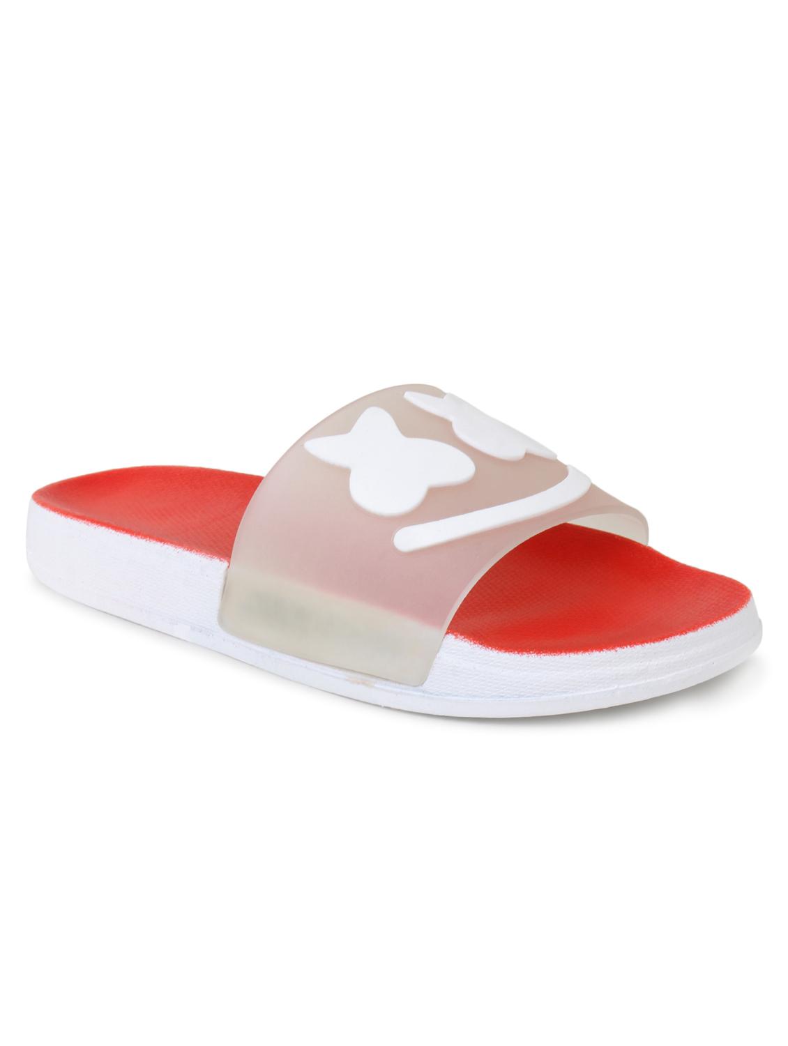 red printed slip on flip flop - 19020832 - Standard Image - 5