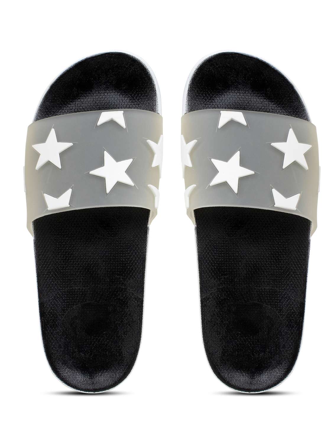 black printed slip on flip flop - 19020835 - Standard Image - 3