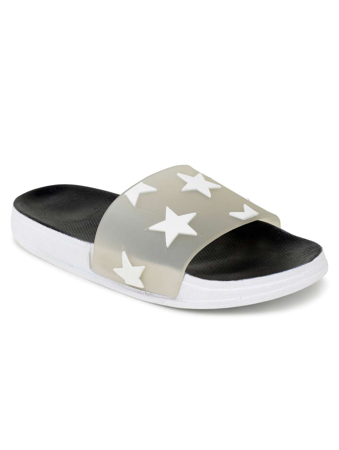 black printed slip on flip flop - 19020835 - Standard Image - 5