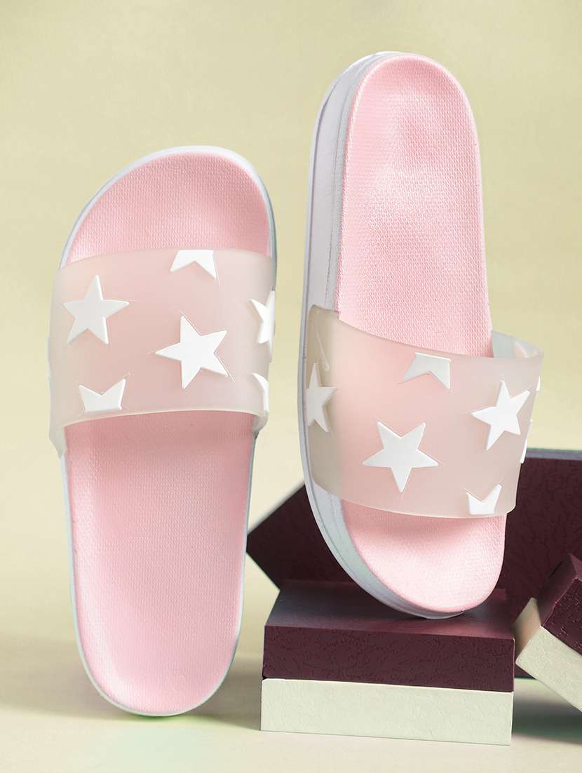 pink printed slip on flip flop - 19020839 - Zoom Image - 0