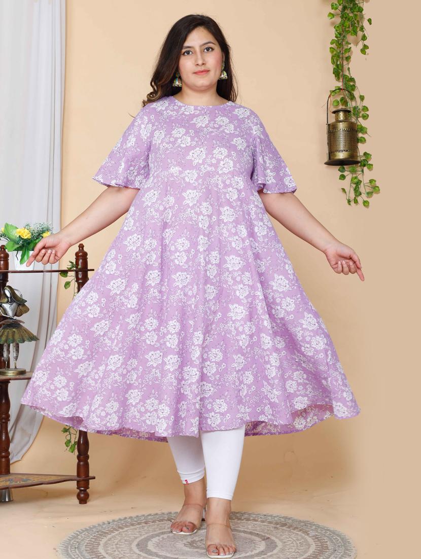 purple kurta pant set