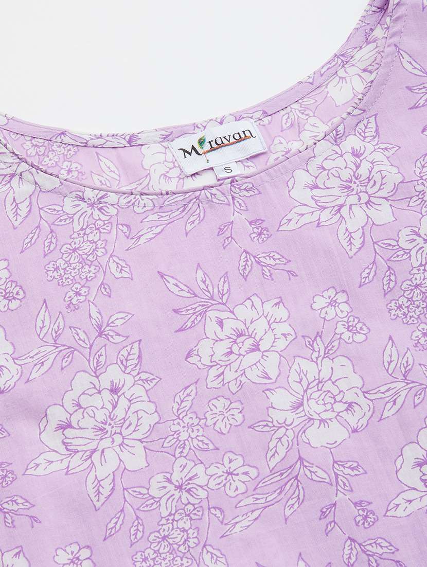 purple printed regular top - 19039392 - Standard Image - 5