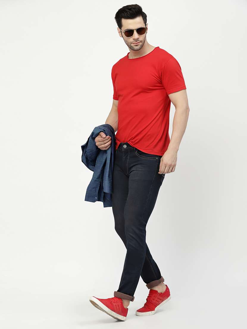 mens slim fit plain jeans - 19047025 -  Standard Image - 3