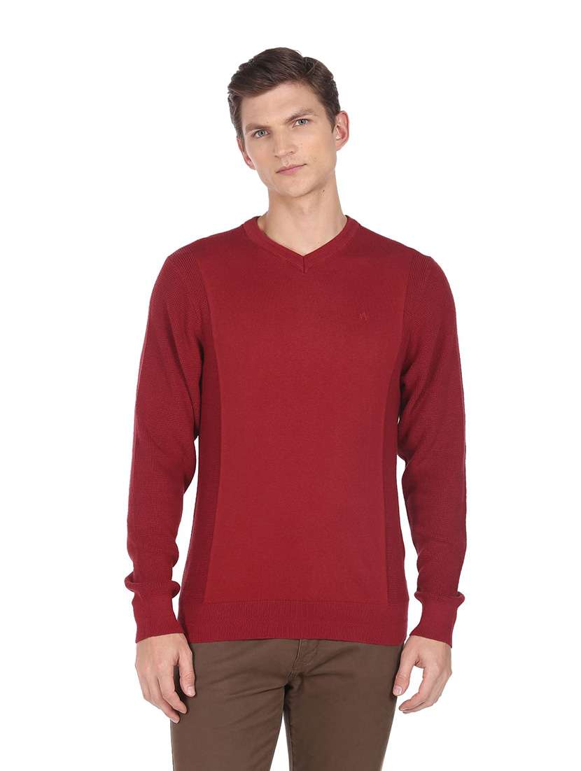 red cotton pullover