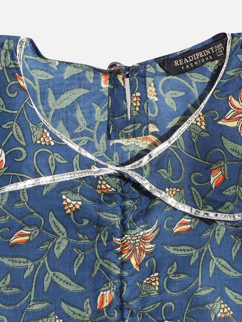 girls round neck floral printed top and sharara set - 19081876 -  Standard Image - 3