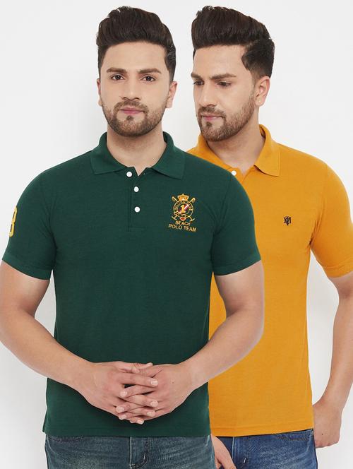 pack of 2 solid polo t shirts - 19081977 - Standard Image - 0