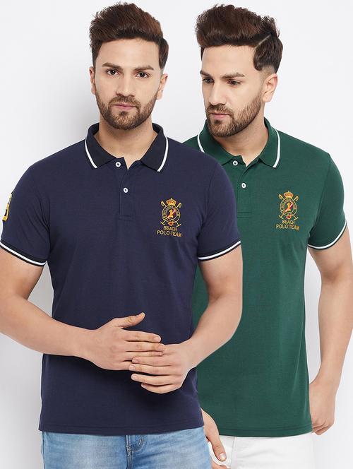 pack of 2 solid polo t shirts - 19081989 - Standard Image - 0