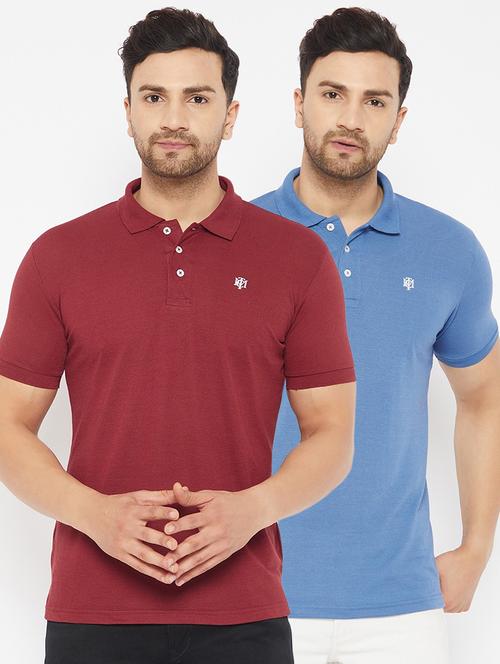 pack of 2 solid polo t shirts - 19082001 - Standard Image - 0