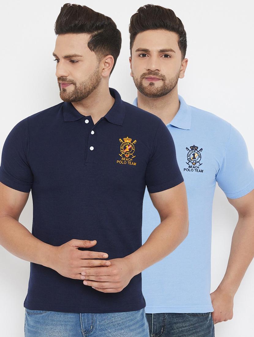 pack of 2 solid polo t shirts - 19082013 - Zoom Image - 0