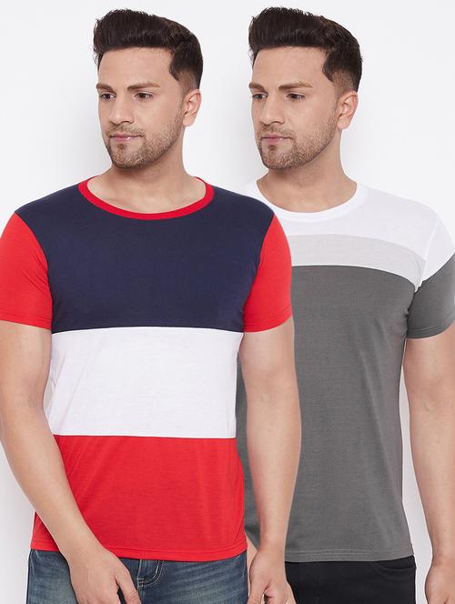 pack of 2 multi coloured printed t-shirt - 19082015 -  Standard Image - 0