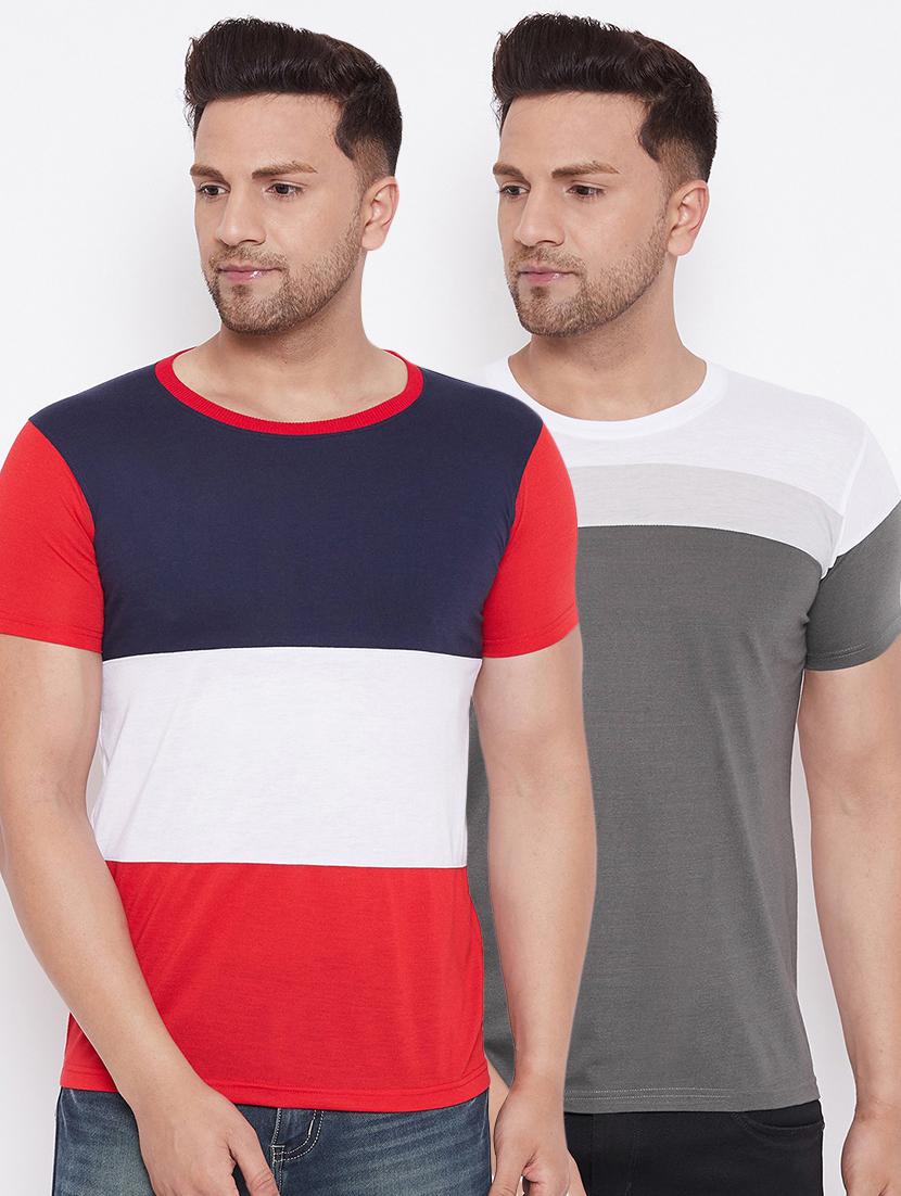 pack of 2 multi coloured printed t-shirt - 19082015 -  Zoom Image - 0