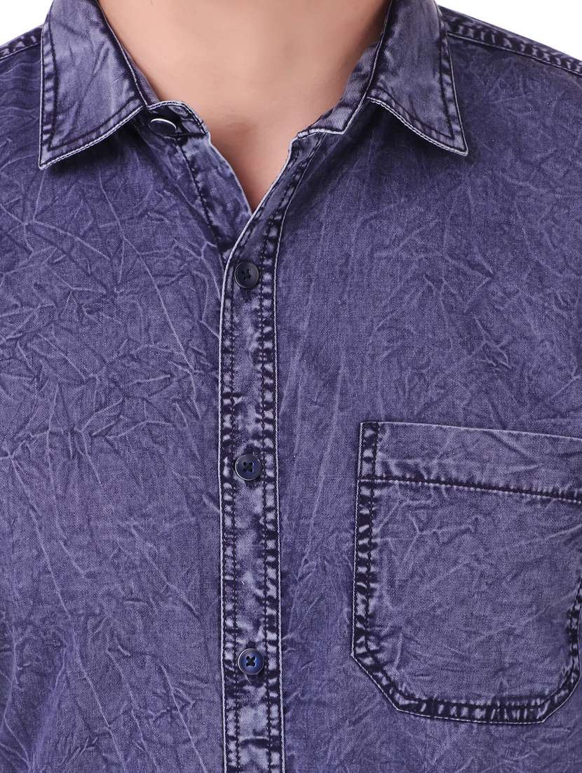 mens solid casual shirt - 19082424 -  Standard Image - 3