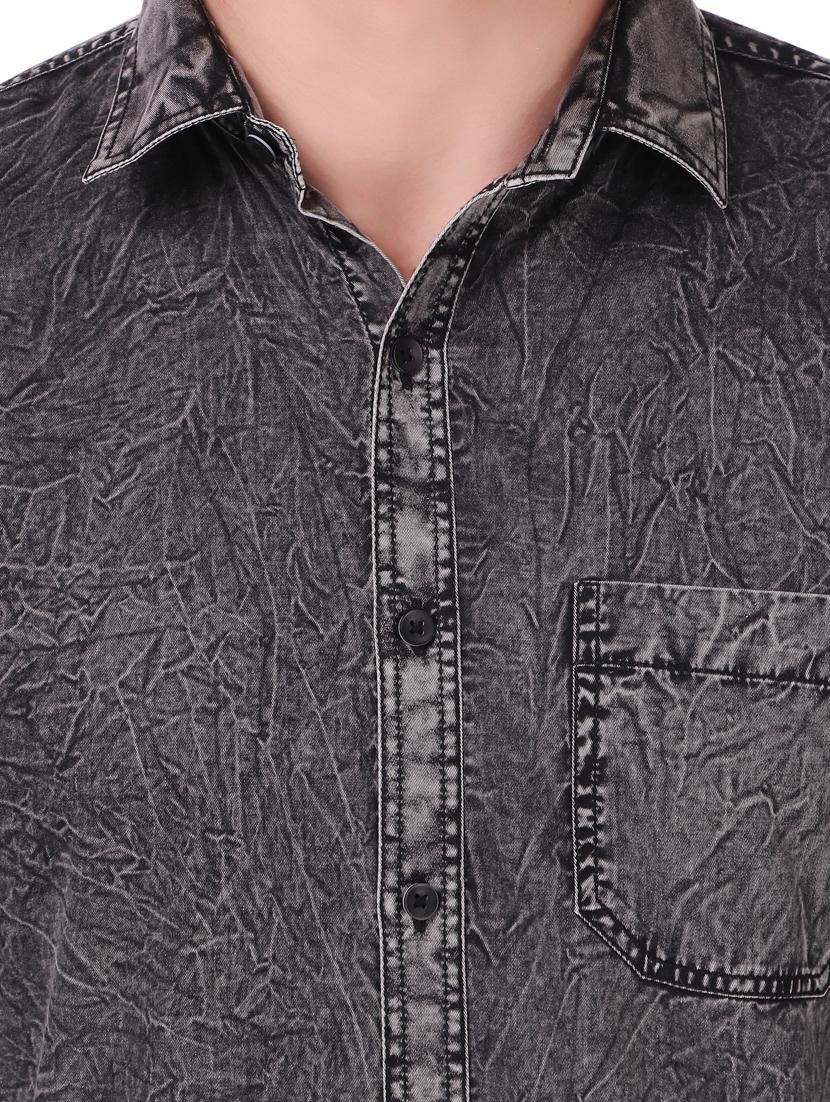 mens self design casual shirt - 19082425 - Standard Image - 3