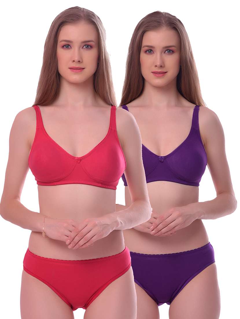 pack of 2 bras and panty set