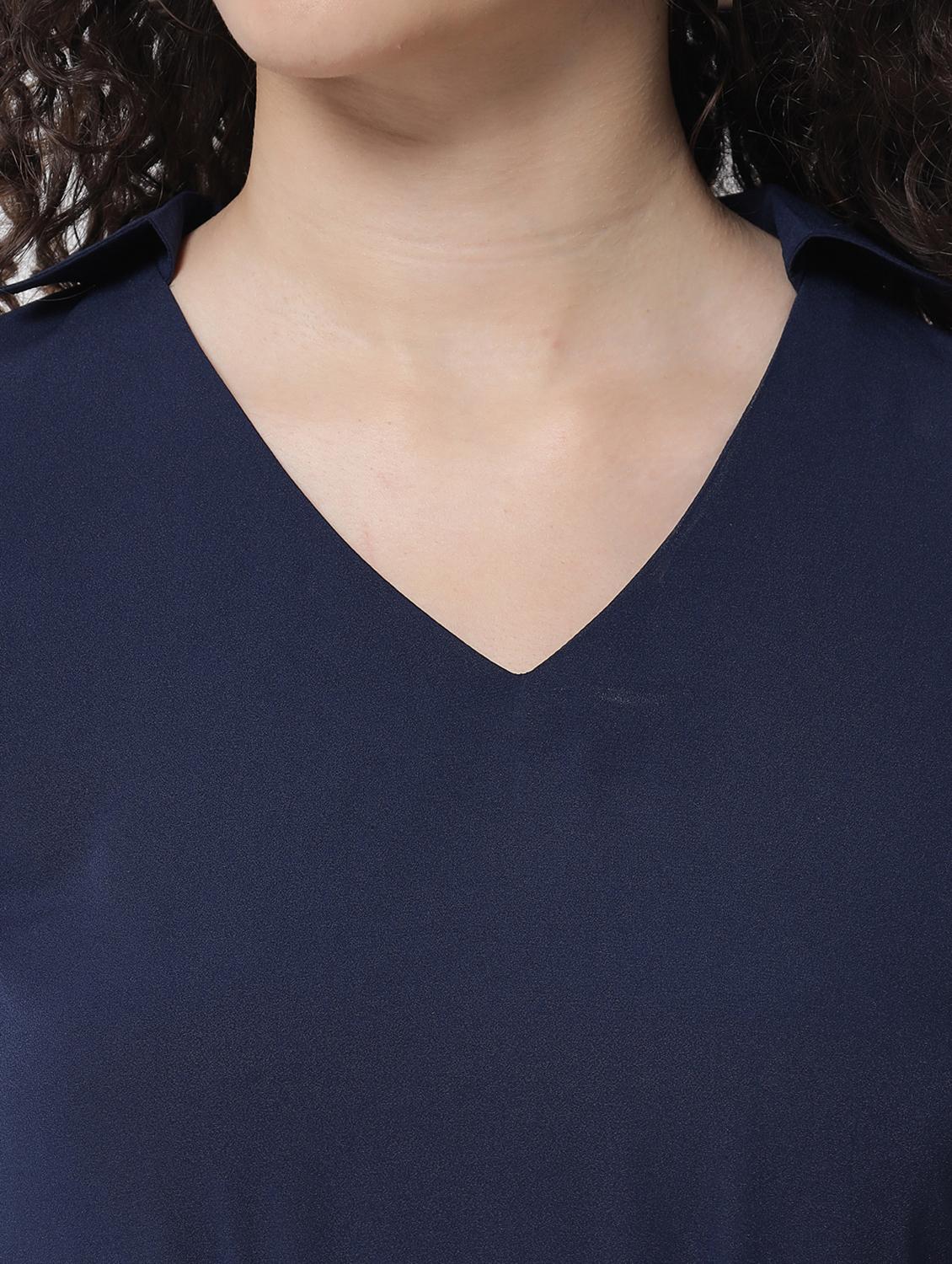 women's asymmetric solid dress - 19082704 - Standard Image - 5