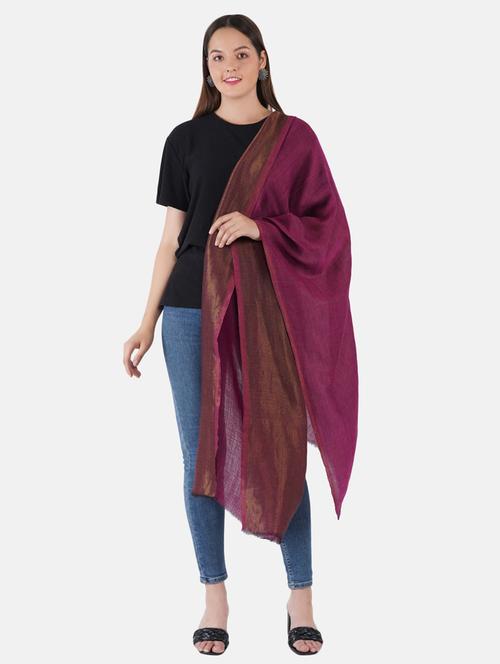 women's zari stole - 19082850 -  Standard Image - 0
