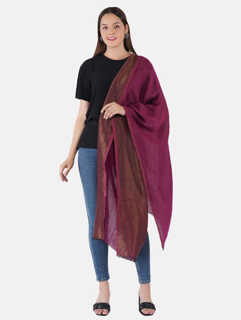 women's zari stole - 19082850 -  Zoom Image - 0