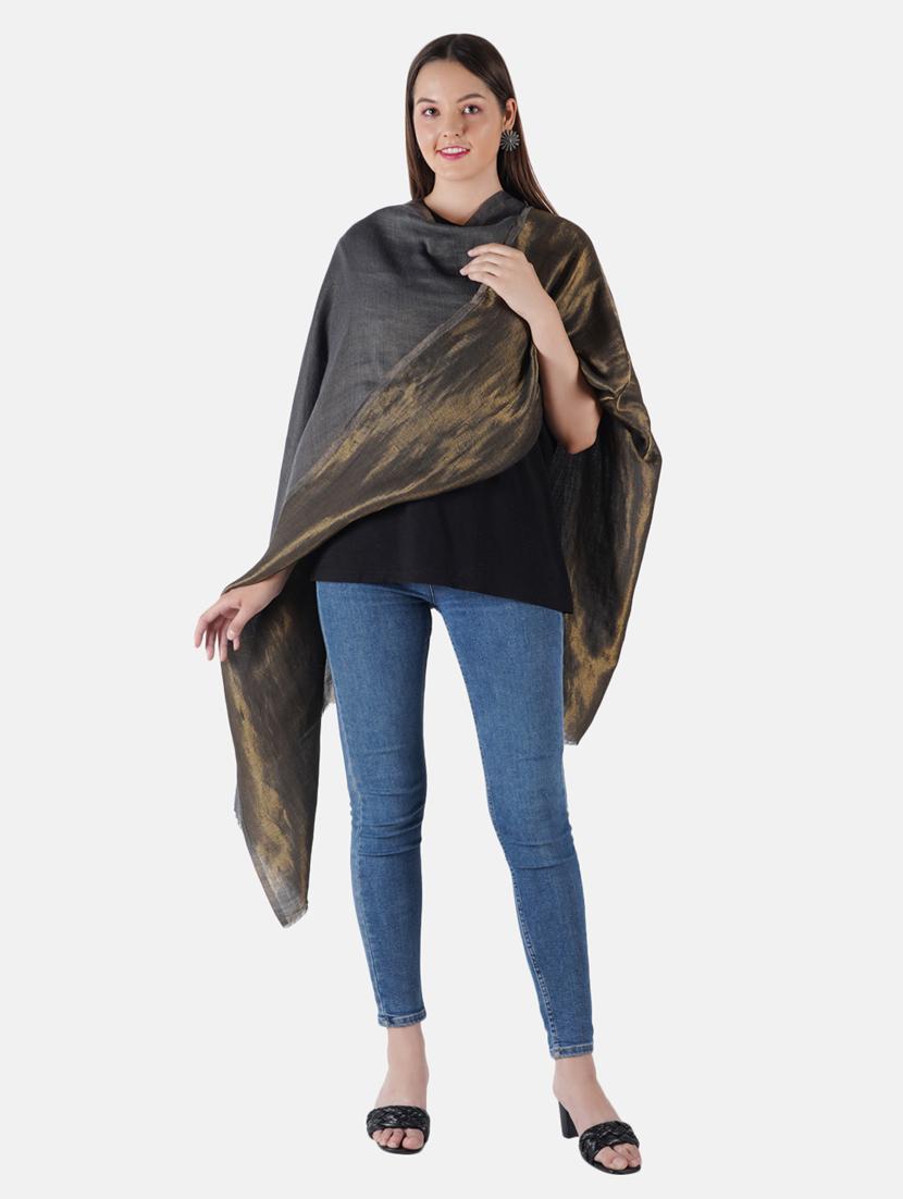 women's solid print stole