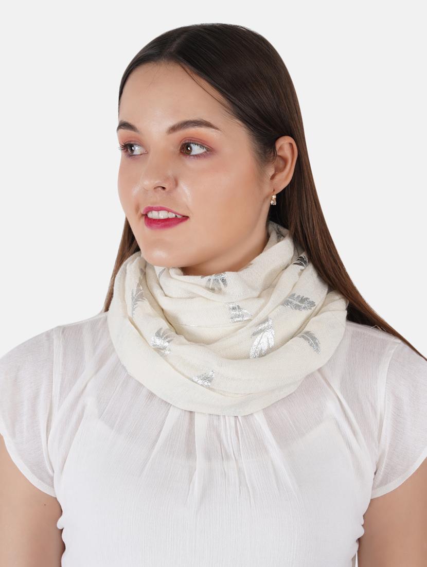 women's foil print print stole - 19082854 - Standard Image - 3