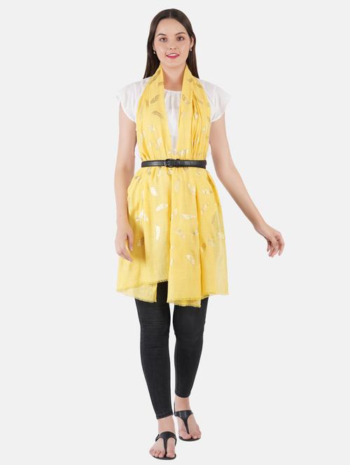 women's foil print print stole - 19082855 - Standard Image - 0