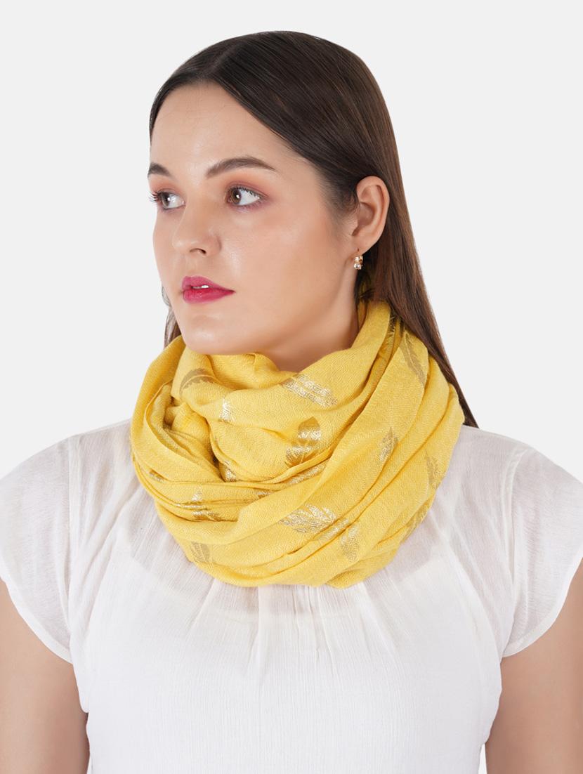 women's foil print print stole - 19082855 - Standard Image - 3