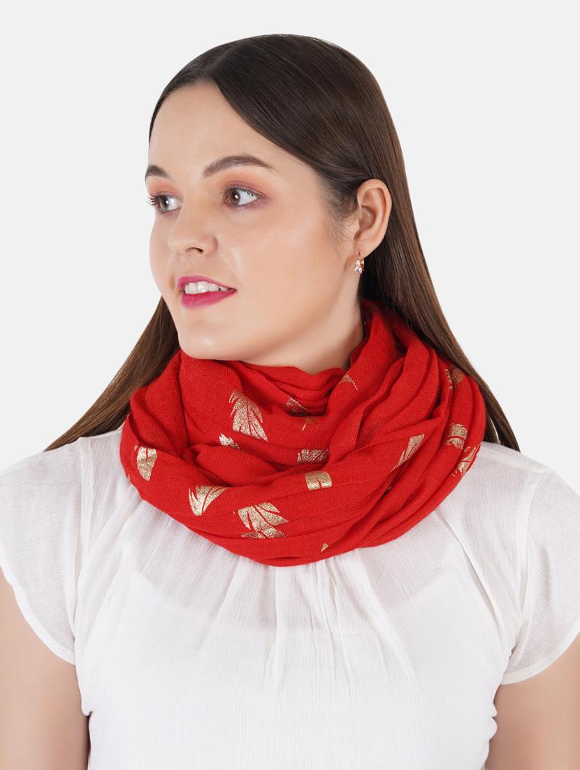 women's foil print print stole - 19082861 - Standard Image - 3