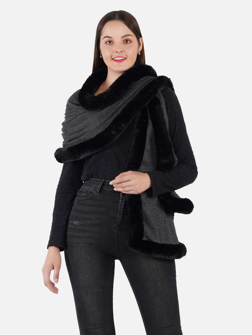 black wool stole - 19082863 -  Standard Image - 3
