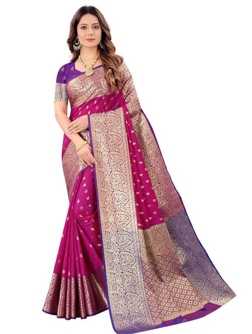 red georgette  set saree with blouse - 19082945 -  Standard Image - 0